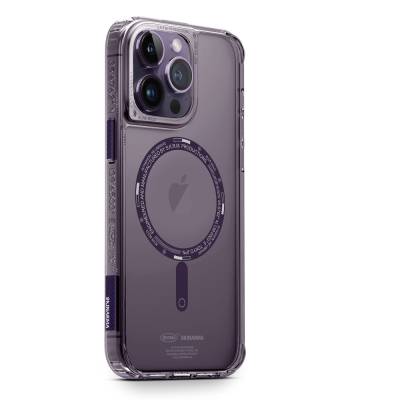 Apple iPhone 14 Pro Kılıf SkinArma Şeffaf Airbag Tasarımlı M-safe Şarj Özellikli Saido Kapak - Skinarma