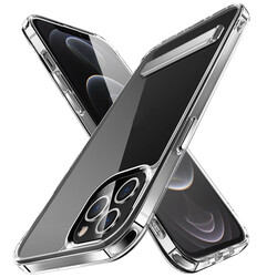Apple iPhone 14 Pro Kılıf Standlı Şeffaf Silikon Zore L-Stand Kapak - Thumbnail