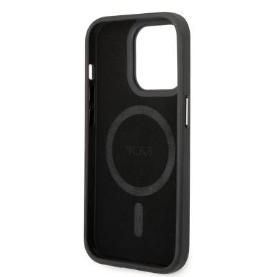 Apple iPhone 14 Pro Kılıf TUMI M-safe Şarj Özellikli Deri Noktalı Dizayn Kapak - 6