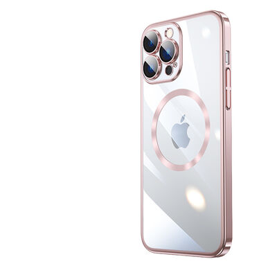Apple iPhone 14 Pro Kılıf Wireless Şarj Özellikli Sert PC Zore Riksos Magsafe Kapak