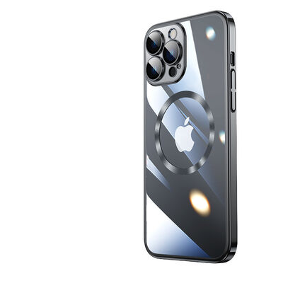 Apple iPhone 14 Pro Kılıf Wireless Şarj Özellikli Sert PC Zore Riksos Magsafe Kapak