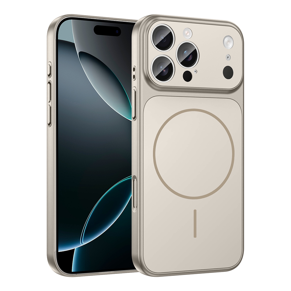 iPhone 14 Pro Kılıf Zore M-Safe Şarj Özellikli Kamera Korumalı Formen Kapak - Gri