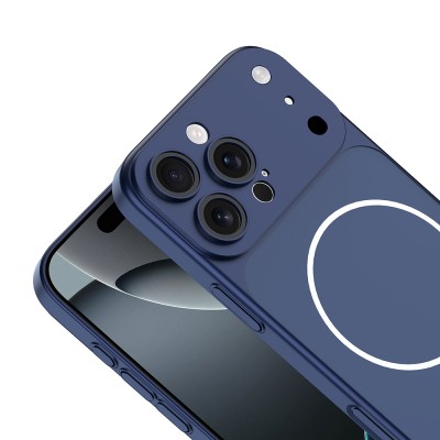 Apple iPhone 14 Pro Kılıf Zore M-Safe Şarj Özellikli Kamera Korumalı Spark Kapak - 8