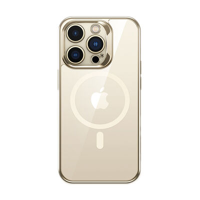 Apple iPhone 14 Pro Magsafe Şarj Özellikli Premium Cam Arka Yüzey Benks Electroplated Kapak