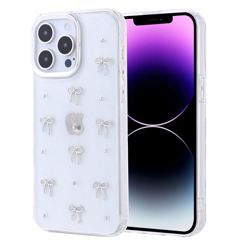 Apple iPhone 14 Pro Max Case Airbag Design Glitter Transparent Zore Kutup Cover - 3