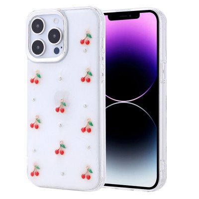 Apple iPhone 14 Pro Max Case Airbag Design Glitter Transparent Zore Kutup Cover - 4