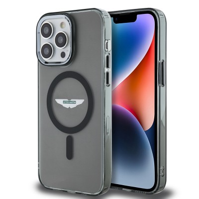 Apple iPhone 14 Pro Max Case Aston Martin Original Licensed Magsafe Charging Feature IML Printing Logo Metal Button Cover  - 8