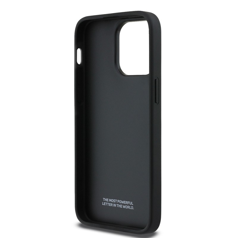 Apple iPhone 14 Pro Max Case BMW Original Licensed Carbon Fiber Design and Metal Logo PU Leather Cover - 8