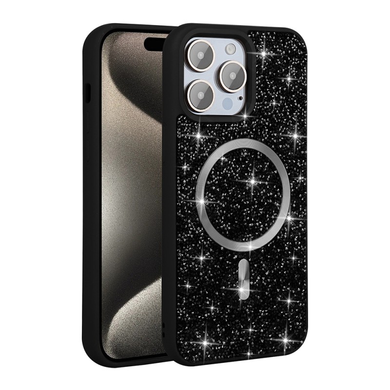 Apple iPhone 14 Pro Max Case Diamond Design Magsafe charging Zore Mosaic Silicone Cover - 9