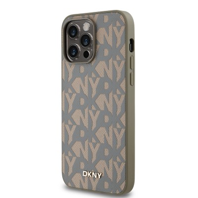 Apple iPhone 14 Pro Max Case DKNY Original Licensed Magsafe Charging Feature 3D Written Grid Pattern Cover - 4