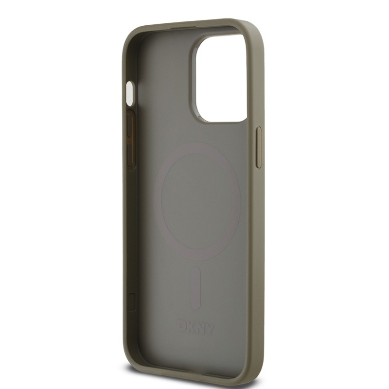 Apple iPhone 14 Pro Max Case DKNY Original Licensed Magsafe Charging Feature 3D Written Grid Pattern Cover - 8