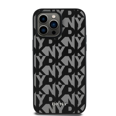 Apple iPhone 14 Pro Max Case DKNY Original Licensed Magsafe Charging Feature 3D Written Grid Pattern Cover - 12