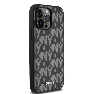 Apple iPhone 14 Pro Max Case DKNY Original Licensed Magsafe Charging Feature 3D Written Grid Pattern Cover - 13
