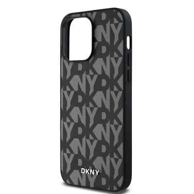 Apple iPhone 14 Pro Max Case DKNY Original Licensed Magsafe Charging Feature 3D Written Grid Pattern Cover - 15