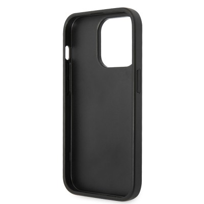 Apple iPhone 14 Pro Max Case Ferrari Original Licensed Classic Metal Logo Carbon V Patterned Cover - 8