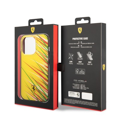 Apple iPhone 14 Pro Max Case Ferrari Original Licensed Print Logo Grass Pattern Cover - 18