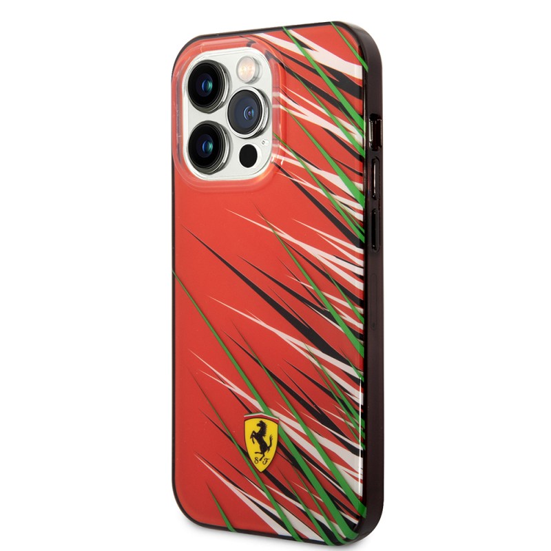 Apple iPhone 14 Pro Max Case Ferrari Original Licensed Print Logo Grass Pattern Cover - 19