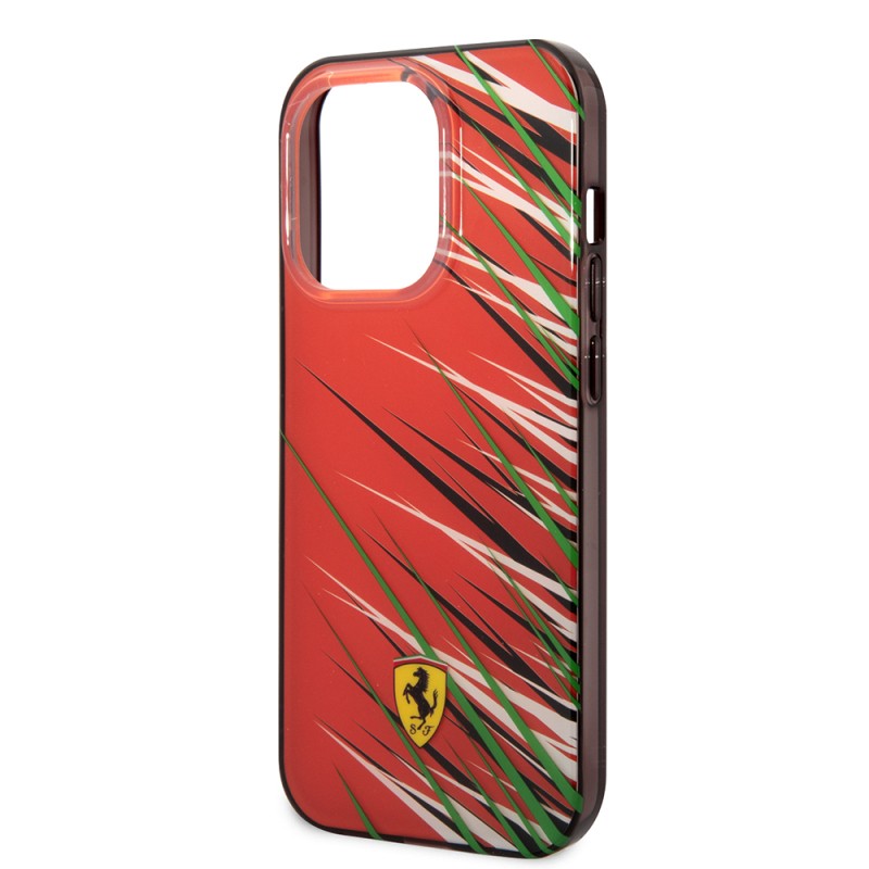 Apple iPhone 14 Pro Max Case Ferrari Original Licensed Print Logo Grass Pattern Cover - 23