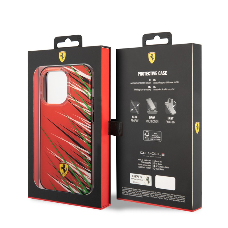 Apple iPhone 14 Pro Max Case Ferrari Original Licensed Print Logo Grass Pattern Cover - 25