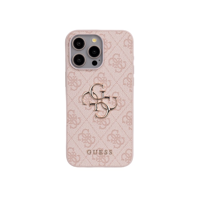 Apple iPhone 14 Pro Max Case Guess Original Licensed PU Leather 4G Large Metal Logo Crossbody Strap Cover - 6