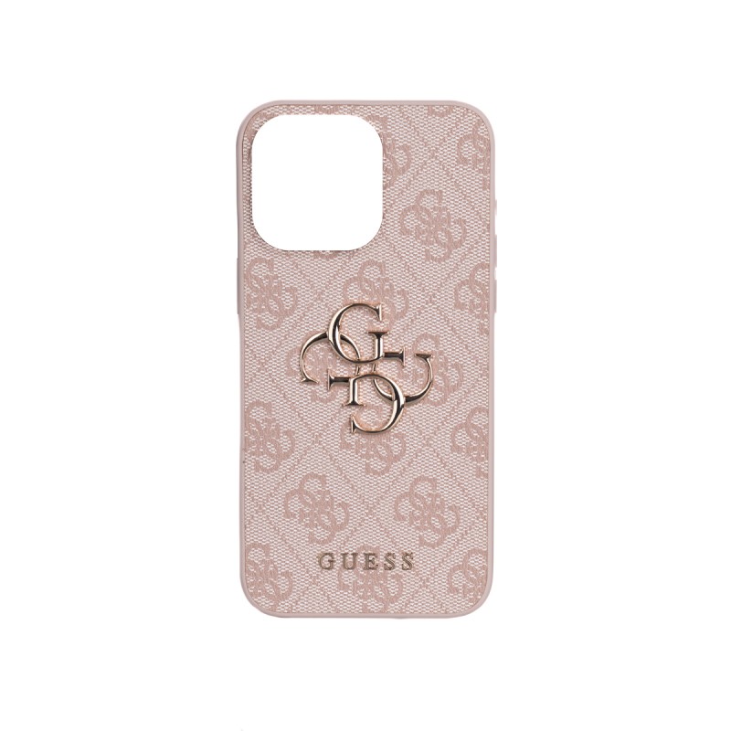 Apple iPhone 14 Pro Max Case Guess Original Licensed PU Leather 4G Large Metal Logo Crossbody Strap Cover - 7