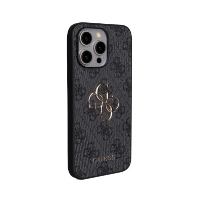 Apple iPhone 14 Pro Max Case Guess Original Licensed PU Leather 4G Large Metal Logo Crossbody Strap Cover - 18
