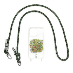 Apple iPhone 14 Pro Max Case Kajsa Missy And Match Transparent Patterned Rope Strap Cover - Kajsa