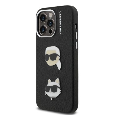 Apple iPhone 14 Pro Max Case Karl Lagerfeld Original Licensed K&C Heads Pins Cover - 3