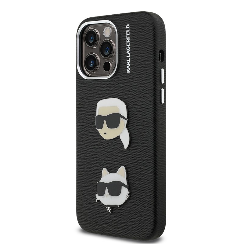 Apple iPhone 14 Pro Max Case Karl Lagerfeld Original Licensed K&C Heads Pins Cover - 3