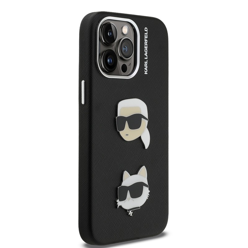 Apple iPhone 14 Pro Max Case Karl Lagerfeld Original Licensed K&C Heads Pins Cover - 5