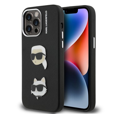 Apple iPhone 14 Pro Max Case Karl Lagerfeld Original Licensed K&C Heads Pins Cover - 2