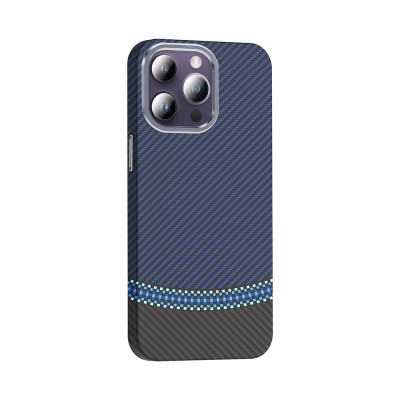 Apple iPhone 14 Pro Max Case Magsafe Charging Feature Carbon Fiber Look Zore Gros Cover - 8