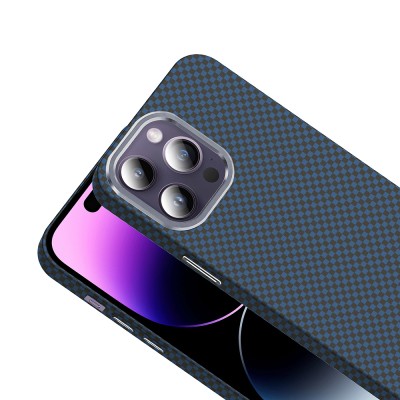 Apple iPhone 14 Pro Max Case Magsafe Charging Feature Carbon Fiber Look Zore Gros Cover - 17
