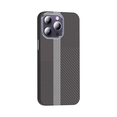Apple iPhone 14 Pro Max Case Magsafe Charging Feature Carbon Fiber Look Zore Gros Cover - 18