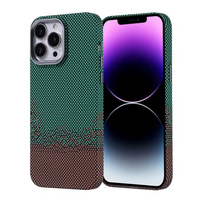 Apple iPhone 14 Pro Max Case Magsafe Charging Feature Carbon Fiber Look Zore Nekst Cover - 3