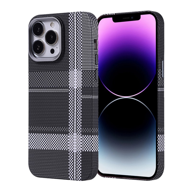 Apple iPhone 14 Pro Max Case Magsafe Charging Feature Carbon Fiber Look Zore Nekst Cover - 4