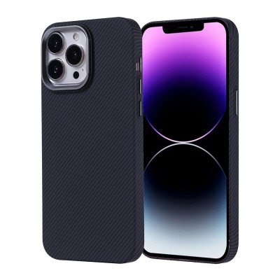 Apple iPhone 14 Pro Max Case Magsafe Charging Feature Carbon Fiber Look Zore Nekst Cover - 5