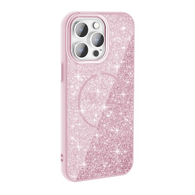 Apple iPhone 14 Pro Max Case Magsafe Charging Feature Shining Glitter Zore Okso Cover - 7