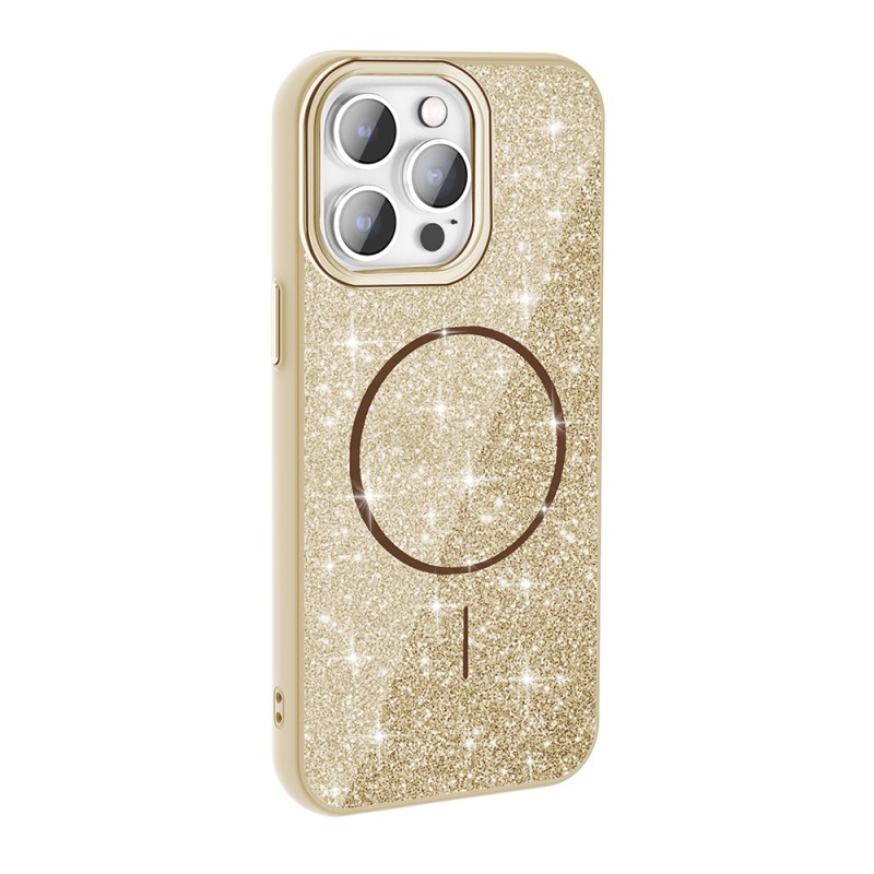 Apple iPhone 14 Pro Max Case Magsafe Charging Feature Shining Glitter Zore Okso Cover - 10