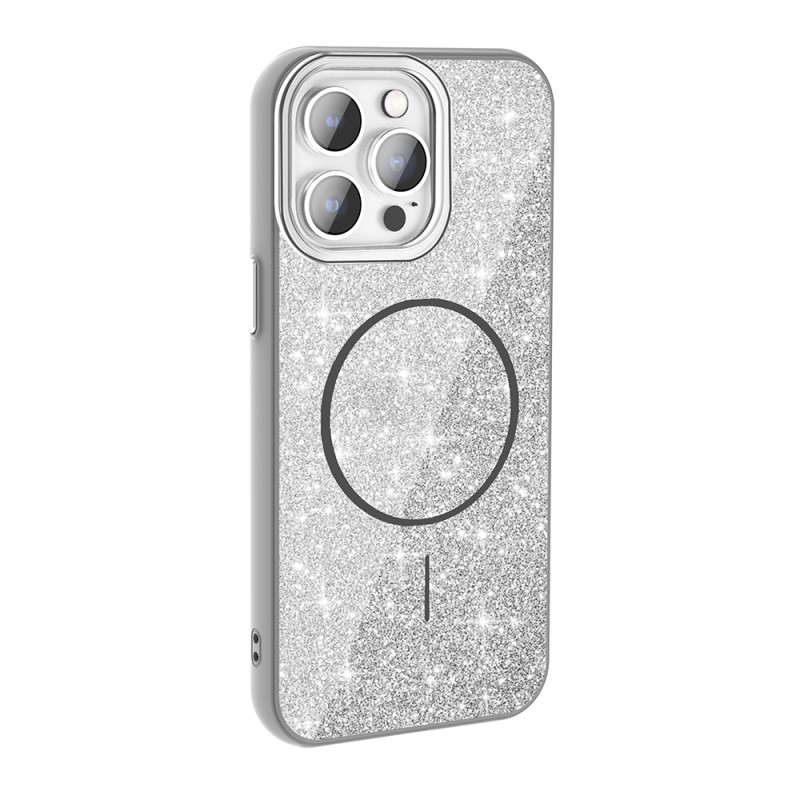 Apple iPhone 14 Pro Max Case Magsafe Charging Feature Shining Glitter Zore Okso Cover - 13