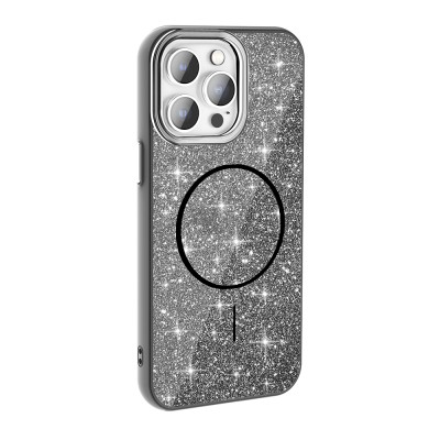Apple iPhone 14 Pro Max Case Magsafe Charging Feature Shining Glitter Zore Okso Cover - 16