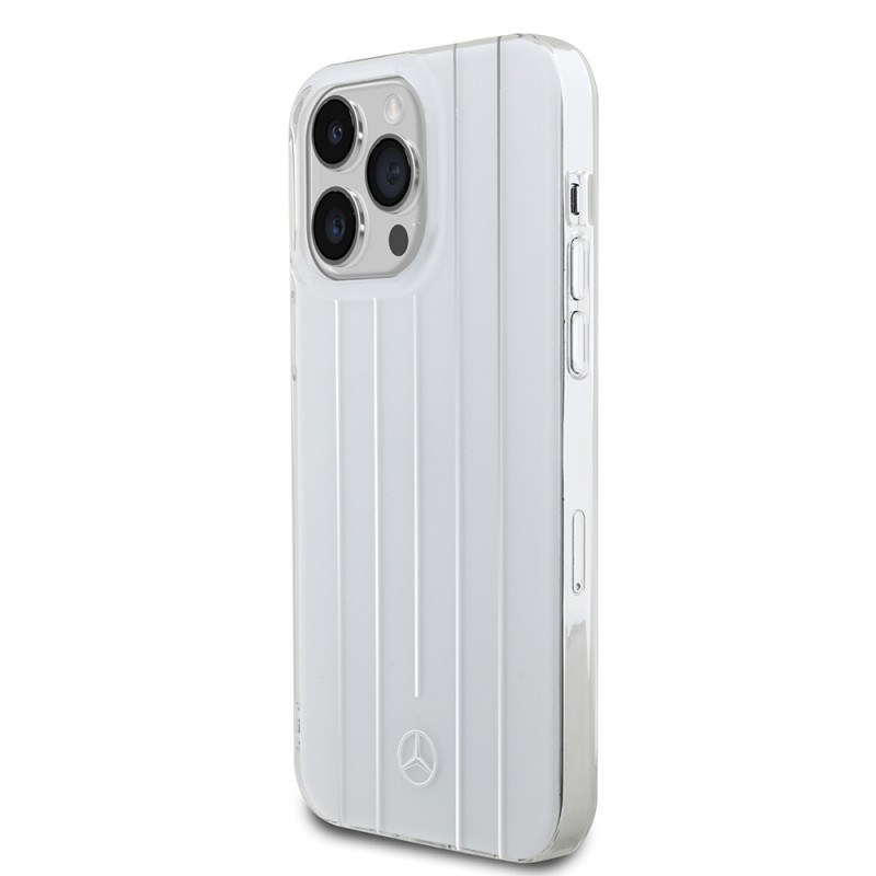 Apple iPhone 14 Pro Max Case Mercedes Benz Original Licensed New Urban 3 Hard PC Parallel Line Patterned Cover - 4
