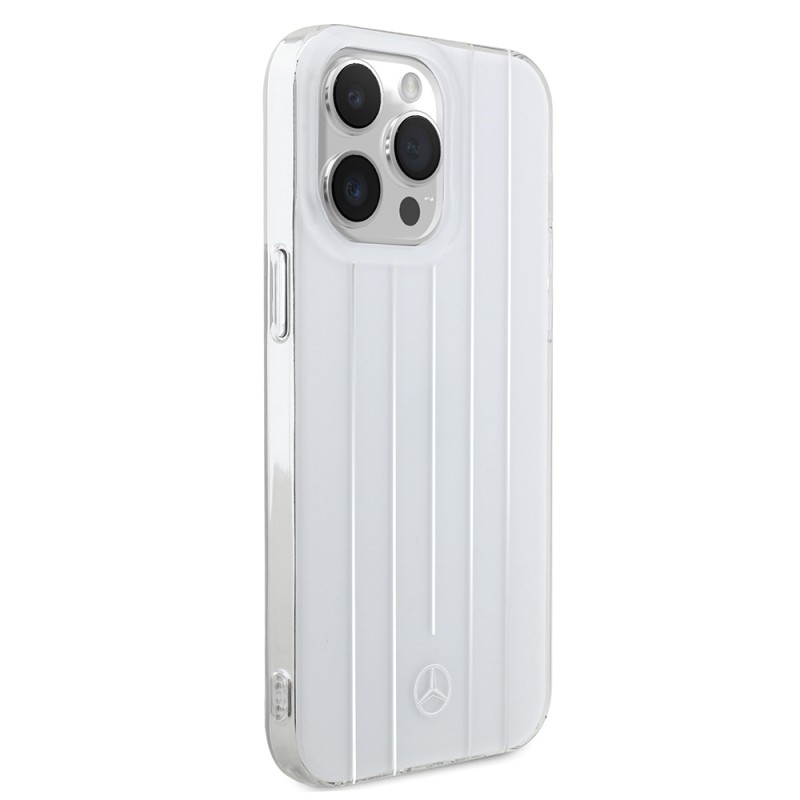 Apple iPhone 14 Pro Max Case Mercedes Benz Original Licensed New Urban 3 Hard PC Parallel Line Patterned Cover - 6