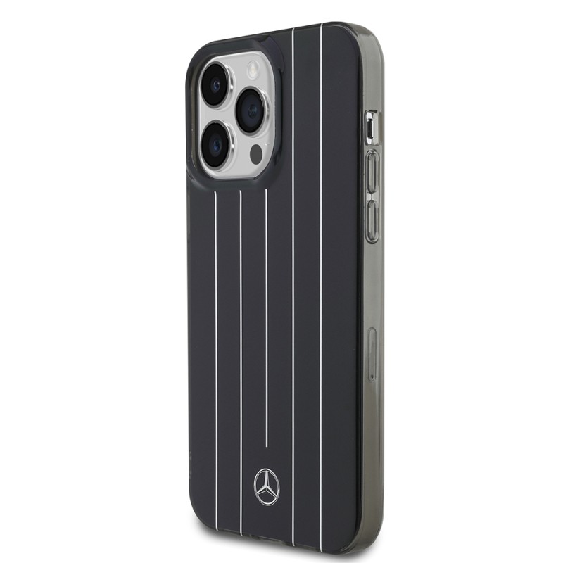 Apple iPhone 14 Pro Max Case Mercedes Benz Original Licensed New Urban 3 Hard PC Parallel Line Patterned Cover - 10