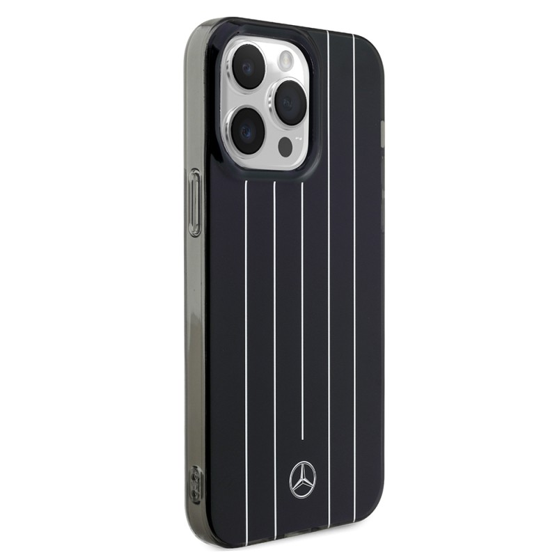 Apple iPhone 14 Pro Max Case Mercedes Benz Original Licensed New Urban 3 Hard PC Parallel Line Patterned Cover - 12