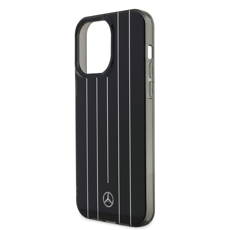 Apple iPhone 14 Pro Max Case Mercedes Benz Original Licensed New Urban 3 Hard PC Parallel Line Patterned Cover - 14