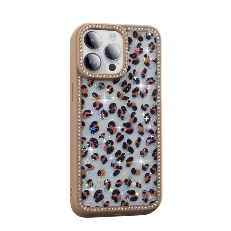 Apple iPhone 14 Pro Max Case Stone and Glitter Design Zore Azra Cover - 6