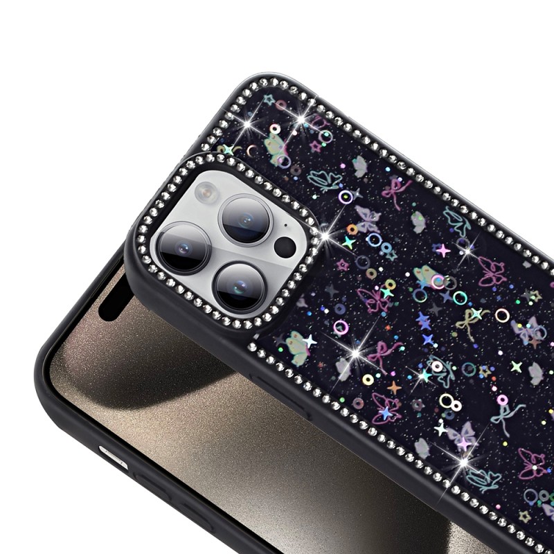 Apple iPhone 14 Pro Max Case Stone and Glitter Design Zore Azra Cover - 9
