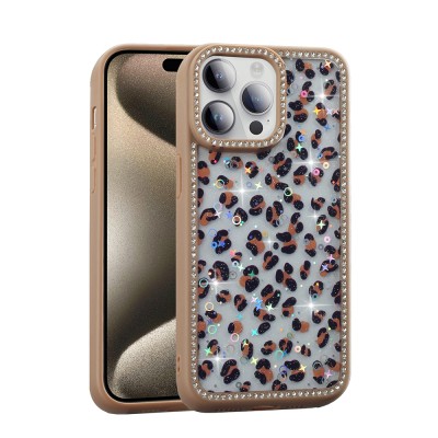 Apple iPhone 14 Pro Max Case Stone and Glitter Design Zore Azra Cover - 3