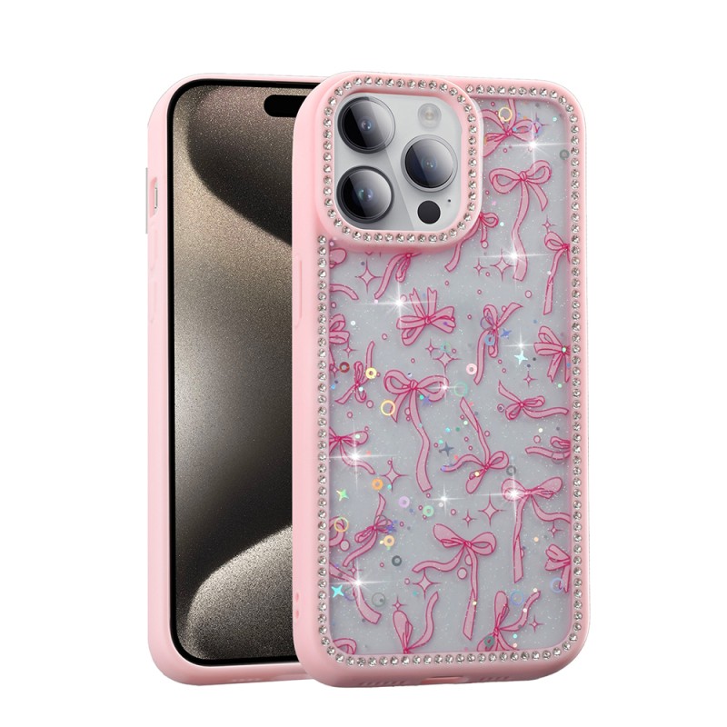 Apple iPhone 14 Pro Max Case Stone and Glitter Design Zore Azra Cover - 4